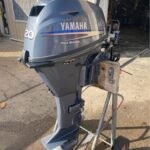 Used Yamaha 20 HP 4-Stroke Long Shaft Tiller Outboard Motor